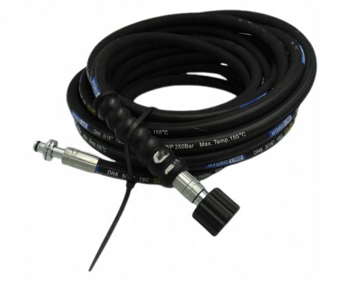 Magasnyomású tömlő 10m, DN6, 250 bar – M22 menet és 11mm dugó csapággyal, Karcher HD / HDS kompatibilitás