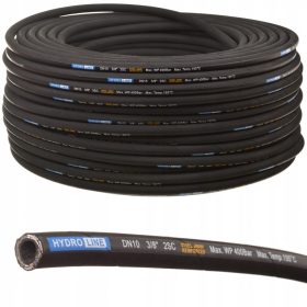   Méretre vágható magasnyomású tömlő 3/8" HYDROLINE DN10 2SC 400BAR 155°C - acélfonat
