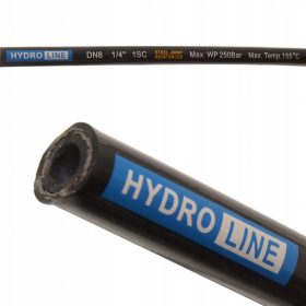   Méretre vágható Smooth magasnyomású tömlő DN6, 1SC, 1/4", 250 bar – Acélfonatos erősítés (méterre vásárolható)