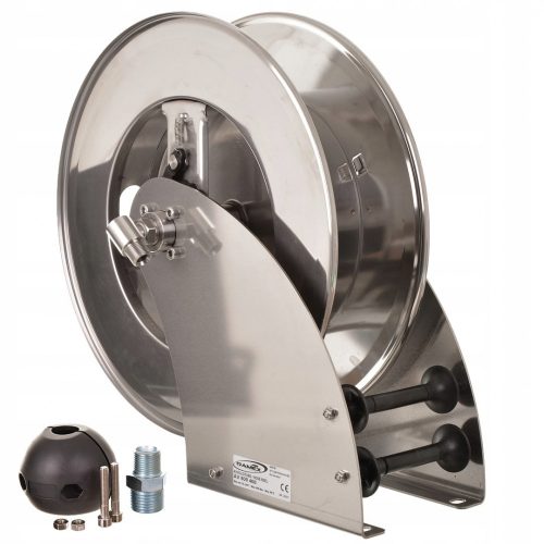 RAMEX AV 800 400 automata tömlődob 15 m-es magasnyomású tömlőkhöz- 1/2" menetes csatlakozással - INOX AISI 304