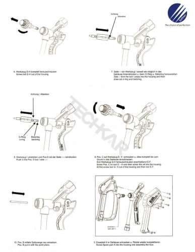 Javítókészlet R+M ST-2300 és ST-2600 magasnyomású pisztolyhoz - (dugattyú, szelepülék, golyó, tömítések) - STANDARD szelephez