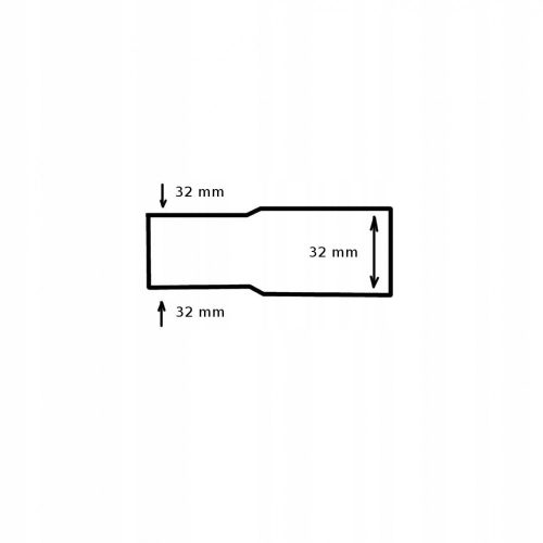Szívócső szűkítő adapter 32 mm belső átmérőről 32 mm külső átmérőre alakít át DN32