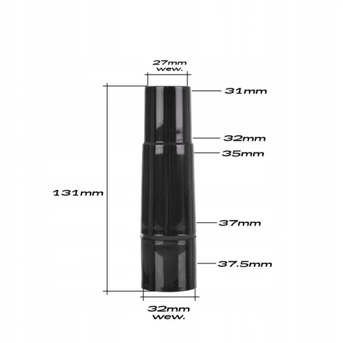 Adapter eltérő átmérőjű porszívó tömlők összekötéséhez, hosszabbításához DN32 32mm és DN35 35mm