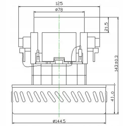 Szívómotor Karcher K 3001, K 2801, K 2701 K és MAKITA VC2511 porszívókhoz 230V, 1200W