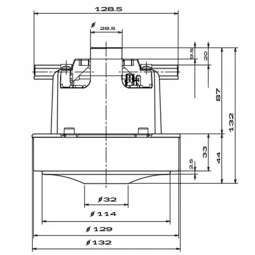 Szívómotor Karcher BR 40/10 és Makita 449 takarító gépekhez AMETEK E (064200005) 1200W
