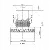 Eredeti turbina, AMETEK motor Karcher PUZZI, MAKITA 440, BOSCH GAS 25 és 50 takarítógépekhez, 167 mm magas (N 6110930110) 