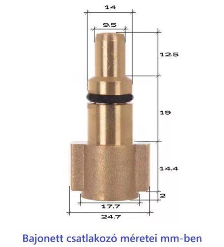 Habosító Lavor és Parkside magasnyomású mosókhoz bajonettzáras csatlakozással