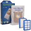 4x porzsák + szűrő ELECTROLUX PHILIPS AEG S-bag Classic Performance ELMB01K, E201SM (UltraSilencer, Ergospace, Ergoclassic, Oxygen Plus, Jetmaxx, Ultra One, Viva Control, Accelerator, CLario) porszívókhoz