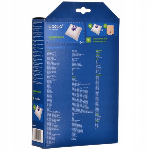 12 db szintetikus porzsák Bosch GL-30, Siemens porszívókhoz (SBMB01K cikkszám kiváltására)