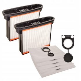   2x szűrő + 5x szintetikus porzsák Bosch GAS-25 GAS-50 STARMIX ISC ARD/ARD, METABO ASR, HITACHI RNT, AEG porszívókhoz