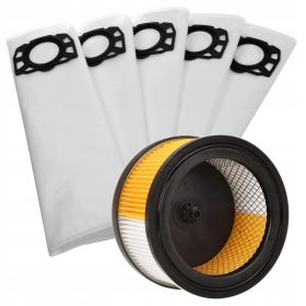   Légszűrő és porzsákok Karcher WD 4.200 4.250 4.290 5.200 5.300 5.400 5.500 5.600 5.800 porszívókhoz (6.414-960.0 cikkszám kiváltására) 1 szűrő+5 porzsák