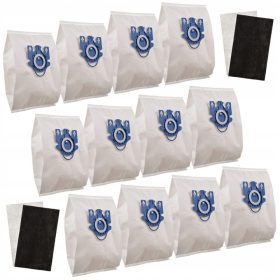   12x MIELE GN HyClean 3D porszívózsák G/N típusú, kompatibilis Classic C1, S8, S5, S2, HOOVER TELIOS modellekkel + 2x szűrő