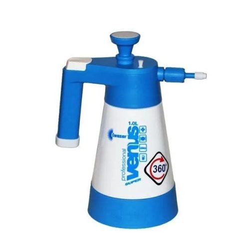KWAZAR VENUS Super PRO+ Kézi Permetező, 1 Liter, Állítható Permetezési Szög, Kémiailag Ellenálló Műanyag Tartály