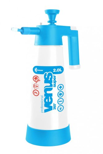 KWAZAR VENUS Super PRO+ kézi permetező 2 literes kapacitással, ergonomikus kialakítással, tartós műanyagból