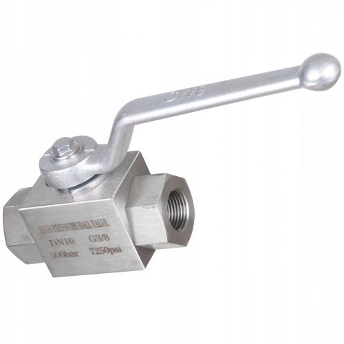 Kétutas rozsdamentes acél golyóscsap (3/8" belső menet, 350 bar)