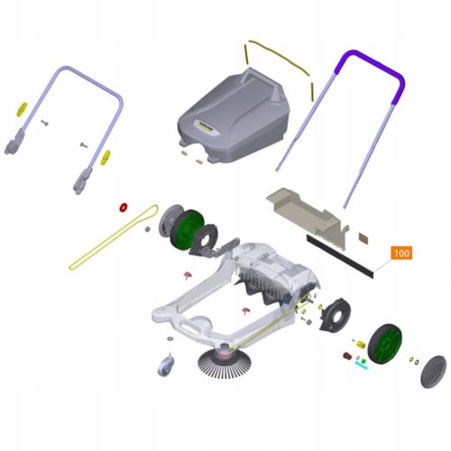 Eredeti Karcher S4 Twin hátsó gumi szegély - gumiszoknya  (5.032-097.0)