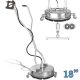 Professzionális 46 cm-es T-RACER térkőmosó rozsdamentes acélból, 150°C, 280 bar, 1800 l/h, 1/4"-os külső menetes csatlakozással