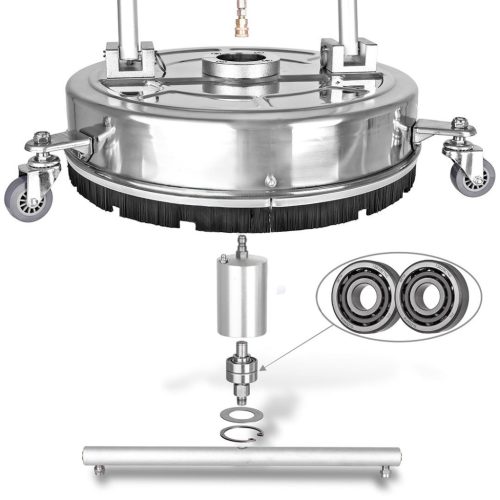 Professzionális rozsdamentes acél T-RACER térkőmosó 24" (~ 61 cm) fúvóka mérete: 050 (2x fúvóka 025) 1800liter/óra, 280 Bar
