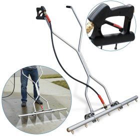   Prémium 100 cm-es kerekes felülettisztító nyomórúd (vízseprű) 7 fúvókával ipari mosókhoz