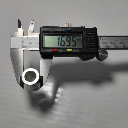 Préselhető tömlőszerelvény, hüvely DN6 Nylon magasnyomású tömlőkhöz - 1 db - Csak nylon fonatú tömlőkkel kompatibilis!