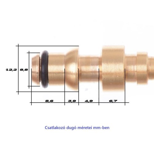 LAVOR mosókkal kompatibilis tömlőszerelvény DN6-os tömlőkhöz - 1 db