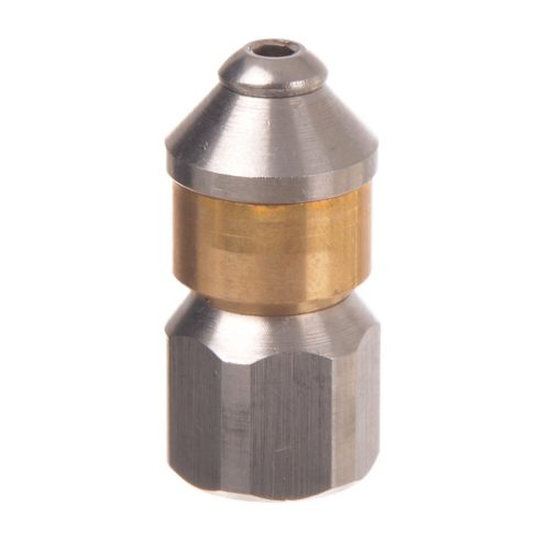 Forgó (rotációs) csatornatisztító fúvóka magasnyomású mosókhoz - 1 db (1/4" belső menetes csatlakozás, 050-es méret)