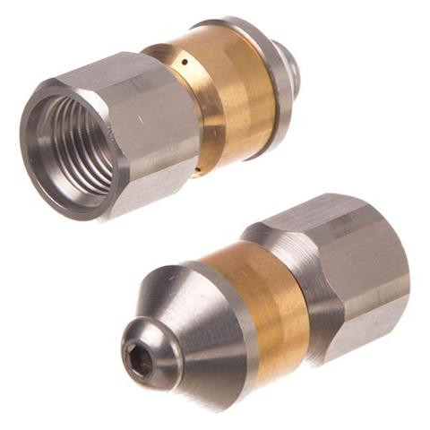 Forgó csatornatisztító fúvóka 1/4" belső menetes csatlakozással (6.35 mm) Modell 070 - Magas minőségű acél fúvóka