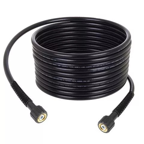 Basic magasnyomású tömlő nylon bevonattal 5 méteres M22(14 mm)-M22(15 mm) menetes csatlakozóval