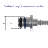 Univerzális DN6 préselhető tömlővég M22x1.5 hollanderrel (14/15 mm csap)