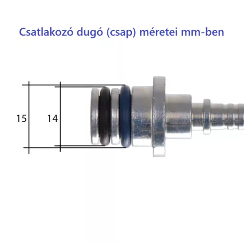 Univerzális DN6 préselhető tömlővég M22x1.5 hollanderrel (14/15 mm csap)