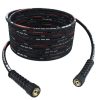 DN8 Selwash Black 25 méteres magasnyomású tömlő egyszeres acélfonattal, Karcher HD/HDS és Kranzle nagy teljesítményű mosókhoz 250Bar
