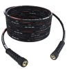 DN8 Selwash Black 30 méteres magasnyomású tömlő egyszeres acélfonattal, Karcher HD/HDS és Kranzle nagy teljesítményű mosókhoz 250Bar