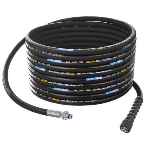 HydroLine DN8 1SC Magasnyomású Tömlő 15 Méter, M22 Menetes Csatlakozóval