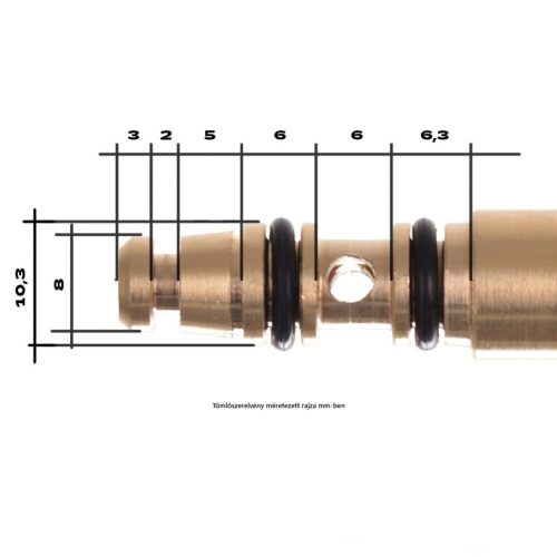 Tömlőszerelvény (préselhető végdarab) Stihl RE 130 Plus 170 Plus tömlődobos magasnyomású mosóhoz DN6 tömlőkhöz