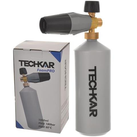 Habosító Techkar FoamPro 1 liter, 1/4" csatlakozóval, 1,6 mm fúvókával, 180 bar nyomás, 60°C tűrés