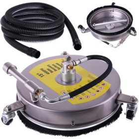   Professzionális rozsdamentes T-racer térkőtisztító fej beépített vízszívóval - Ø 38 cm (15") - 275 bar