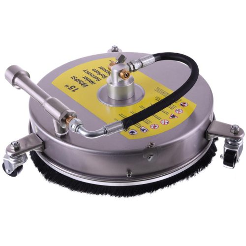 Professzionális rozsdamentes T-racer térkőtisztító fej beépített vízszívóval - Ø 38 cm (15") - 275 bar