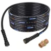 30 méteres SMOOTH rugalmas, sima felületű magasnyomású tömlő M22 - M22 csatlakozással és hosszabbító adapterrel Karcher HD, HDS és Kranzle mosókhoz DN6