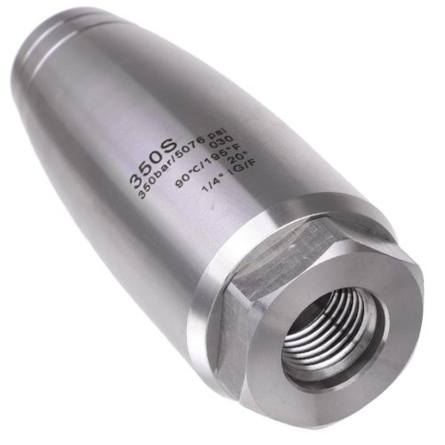20-040 INOX ultrakönnyű turbó fúvóka / szennymaró (350 bar, 1/4" belső menet, 200g)
