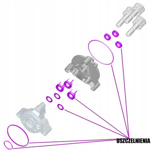 KARCHER eredeti szivattyútömítés készlet K7 magasnyomású mosókhoz (4.100-834.0) 12 mm-es dugattyúhoz