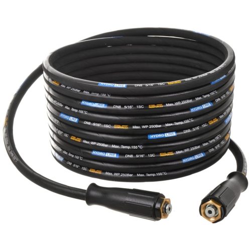 Premium hőálló magasnyomású tömlő 20 méter  M22-M22 csatlakozással  ("K" típus) Karcher HD, HDS és Kranzle magasnyomású mosókhoz DN8 250BAR 155°C
