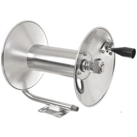 Rozsdamentes Acél INOX Tömlődob 45 méter, 3/8" Női - M22 Férfi Csatlakozóval