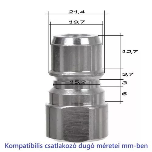 Gyorscsatlakozó Króm 3/8" Adapter Nilfisk Alto Wap Ehrle