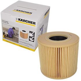   Karcher Eredeti Papír Szűrőpatron NT 27/1 és NT 48/1 Porszívókhoz (6.414-789.0) - Megnövelt Szűrőfelület, Új Állapot, 153x153x135 mm