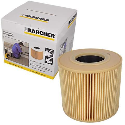 Karcher Eredeti Papír Szűrőpatron NT 27/1 és NT 48/1 Porszívókhoz (6.414-789.0) - Megnövelt Szűrőfelület, Új Állapot, 153x153x135 mm