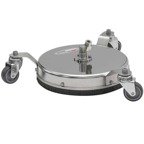 MOSMATIC T-Racer 12" Rozsdamentes Acél Kő- és Térkő Tisztítókefe, 275 Bár, 60°C, 1/4" Csatlakozóval
