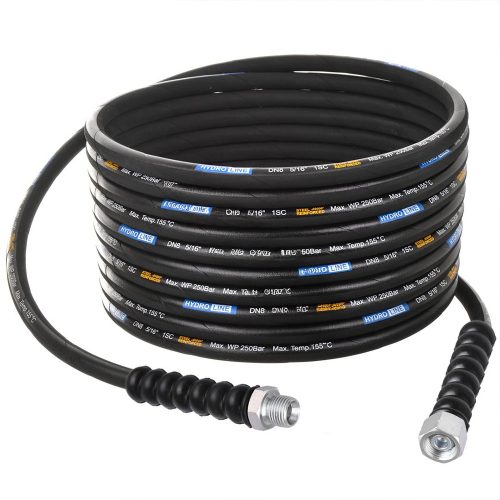 15 m DN8 250 BAR Professzionális Gumírozott Magasnyomású Tisztítótömlő HYDROLINE