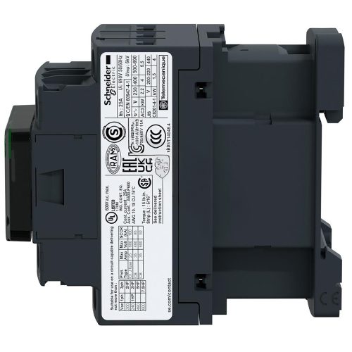 Schneider Electric TeSys D 3P 25A 1Z 1N kontaktor 230V AC csavaros csatlakozókkal Karcher HD HDS kompatibilítással