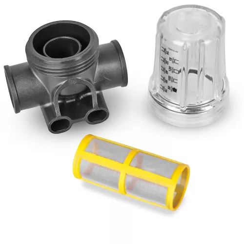 MTM Hydro beépíthető vízszűrő ülepítőtartállyal (3/4" BM, 177 µm)