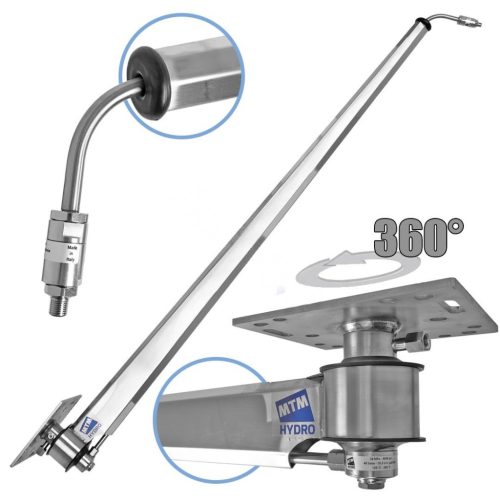 MTM Hydro 360°-os forgókar autómosáshoz, 1,60 méteres-es gémmel, 1/4"-os menetes csatlakozással,  210Bar 120°C